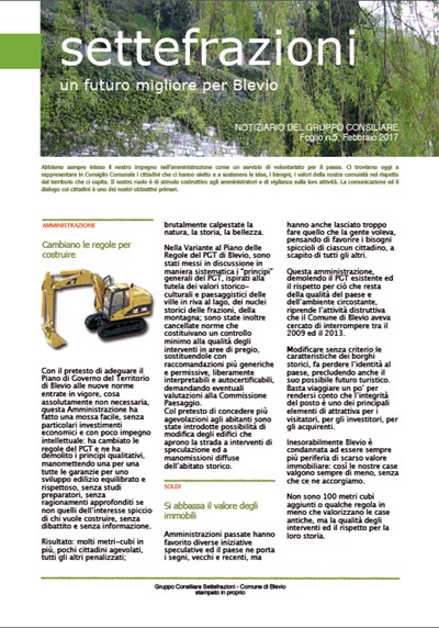 Blevio Notiziario n.5 cover