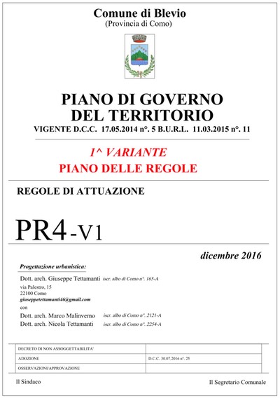 Variante PGT 2016